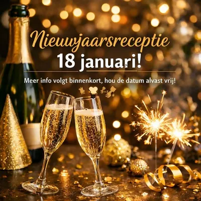 Wegens de nieuwjaarsreceptie van de gemeente op 11 januari, verplaatsen we onze nieuwjaarsreceptie naar 18 januari.