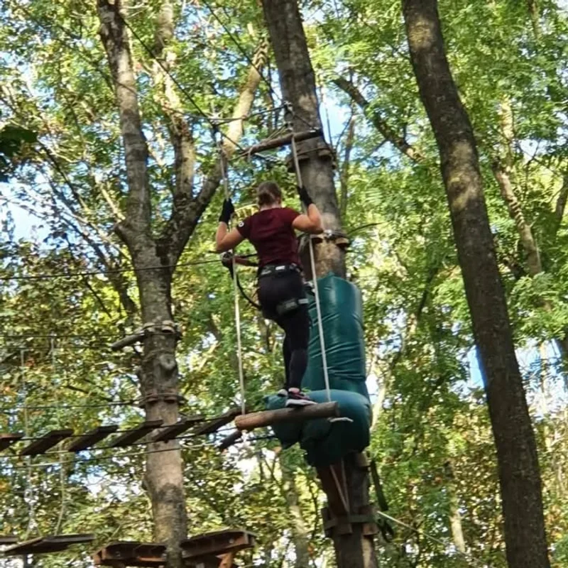 2022 throwback! Het hoogteparcour waar we dachten dat we stoer waren… tot we halverwege begonnen te twijfelen 😅🧗‍♂️ - afbeelding 3